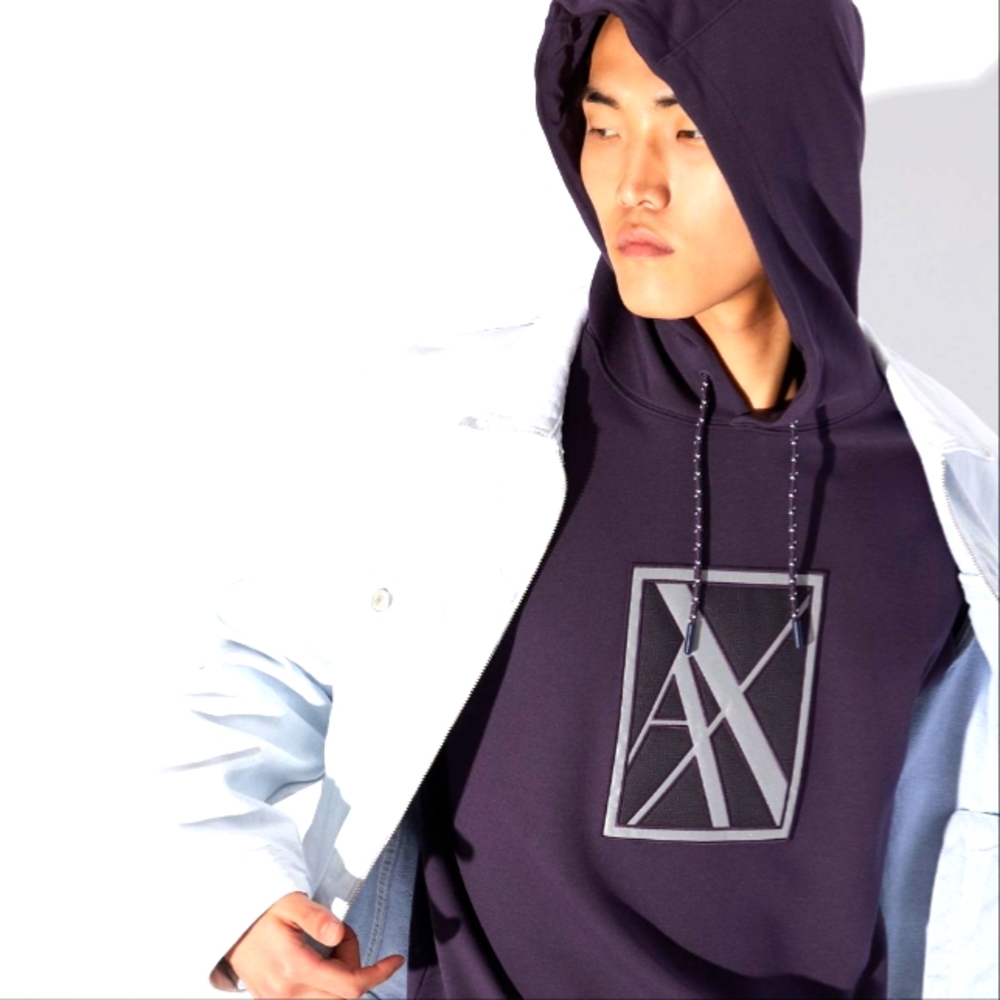 A/X Armani Exchange XL Purple Mens Reflective Sweater